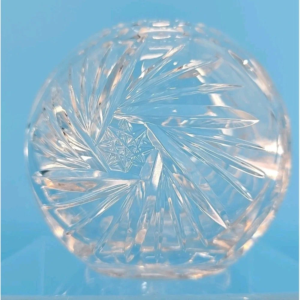 VINTAGE Crystal Rose Bowl Cut 12‎ pointed Star ~ 5